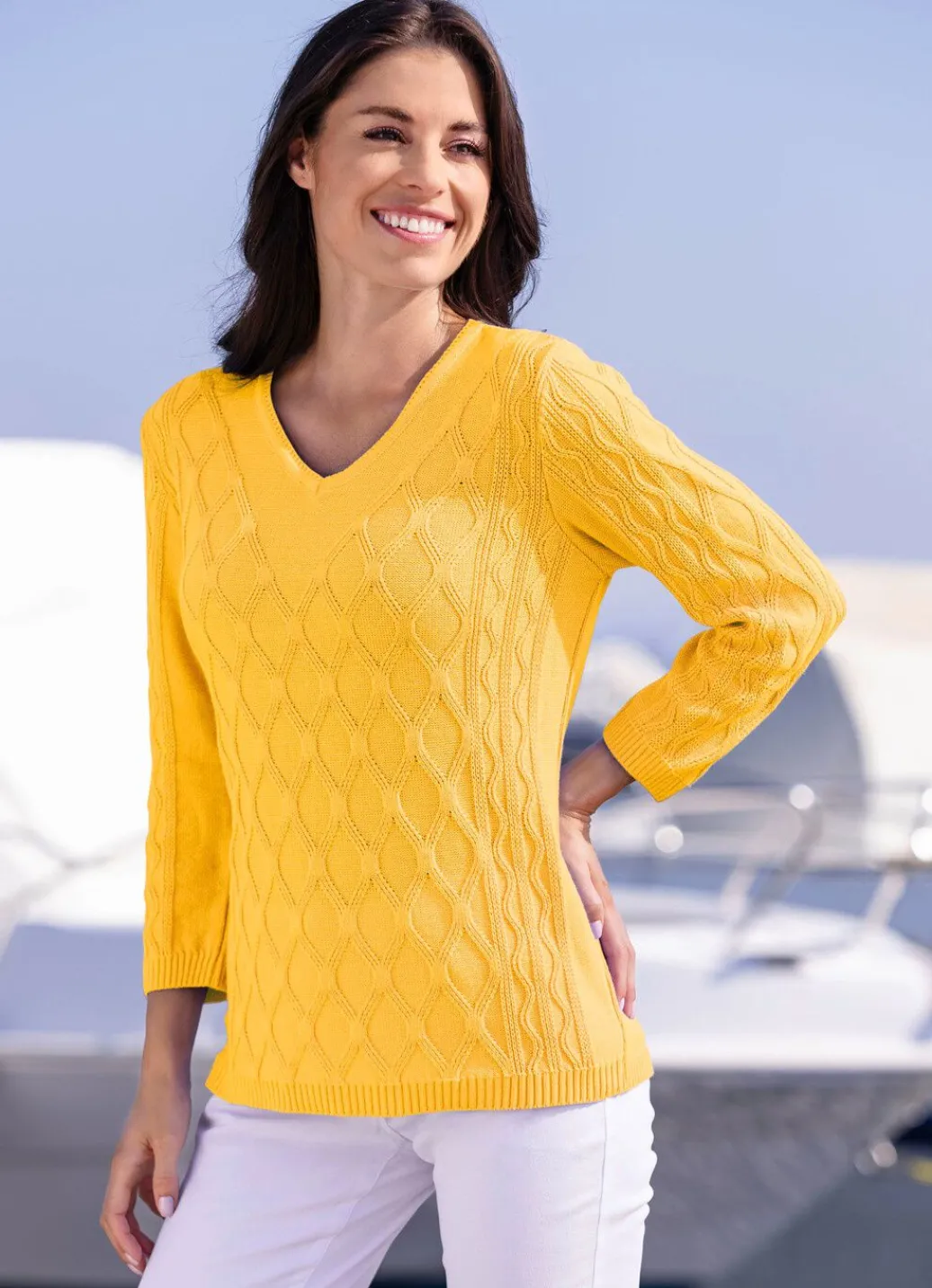 Damen Mona Pullover|Basics<Pullover mit Strukturdessin