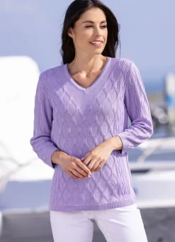 Damen Mona Pullover|Basics<Pullover mit Strukturdessin