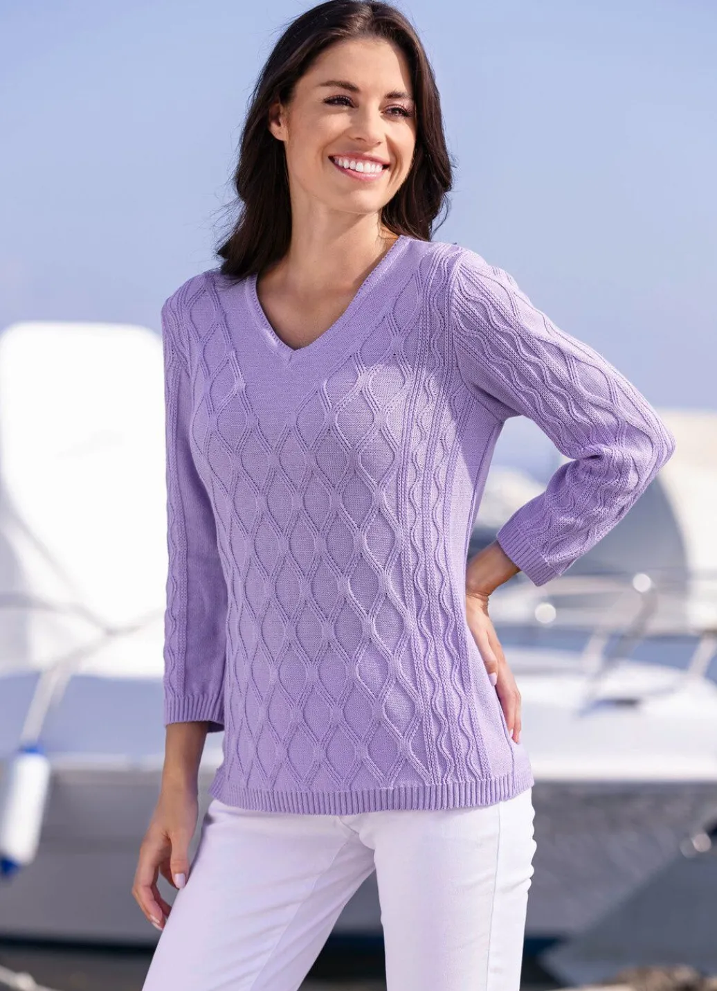 Damen Mona Pullover|Basics<Pullover mit Strukturdessin