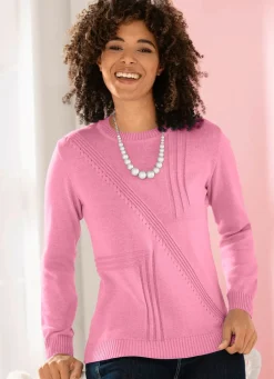 Damen Mona Pullover|Basics<Pullover mit Strukturmix