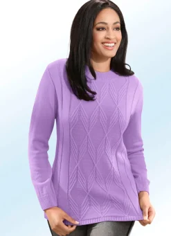 Damen Mona Pullover|Basics<Pullover mit Strukturmix