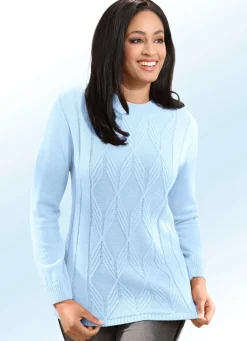 Damen Mona Pullover|Basics<Pullover mit Strukturmix