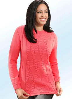 Damen Mona Pullover|Basics<Pullover mit Strukturmix