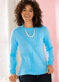 Damen Mona Pullover|Basics<Pullover mit Strukturmix