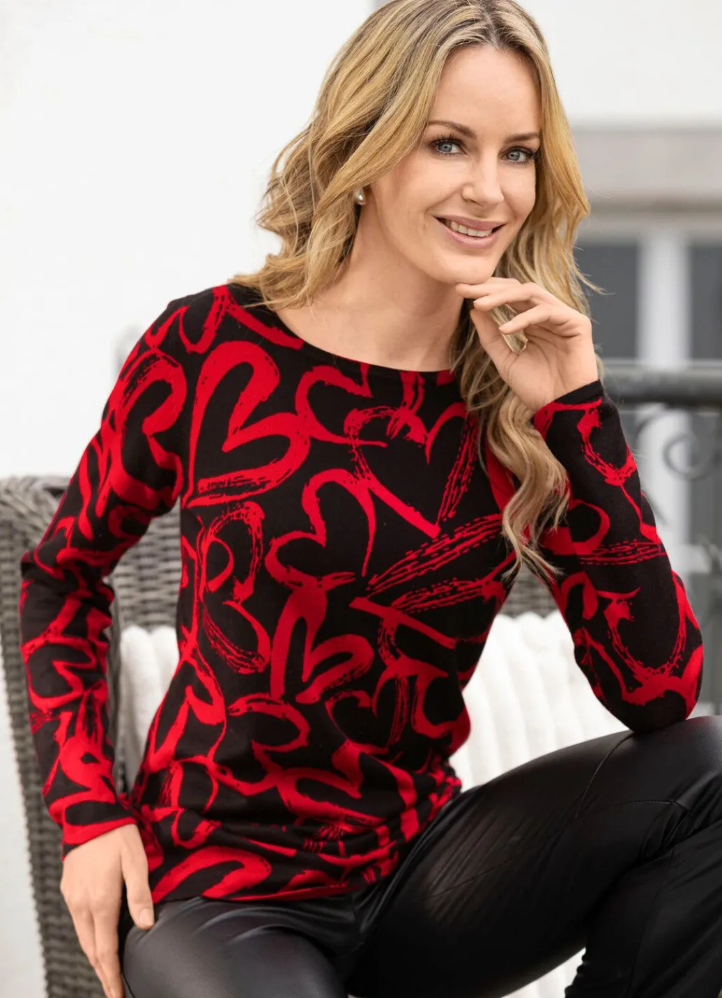 Damen Mona Pullover<Pullover mit viel Herz