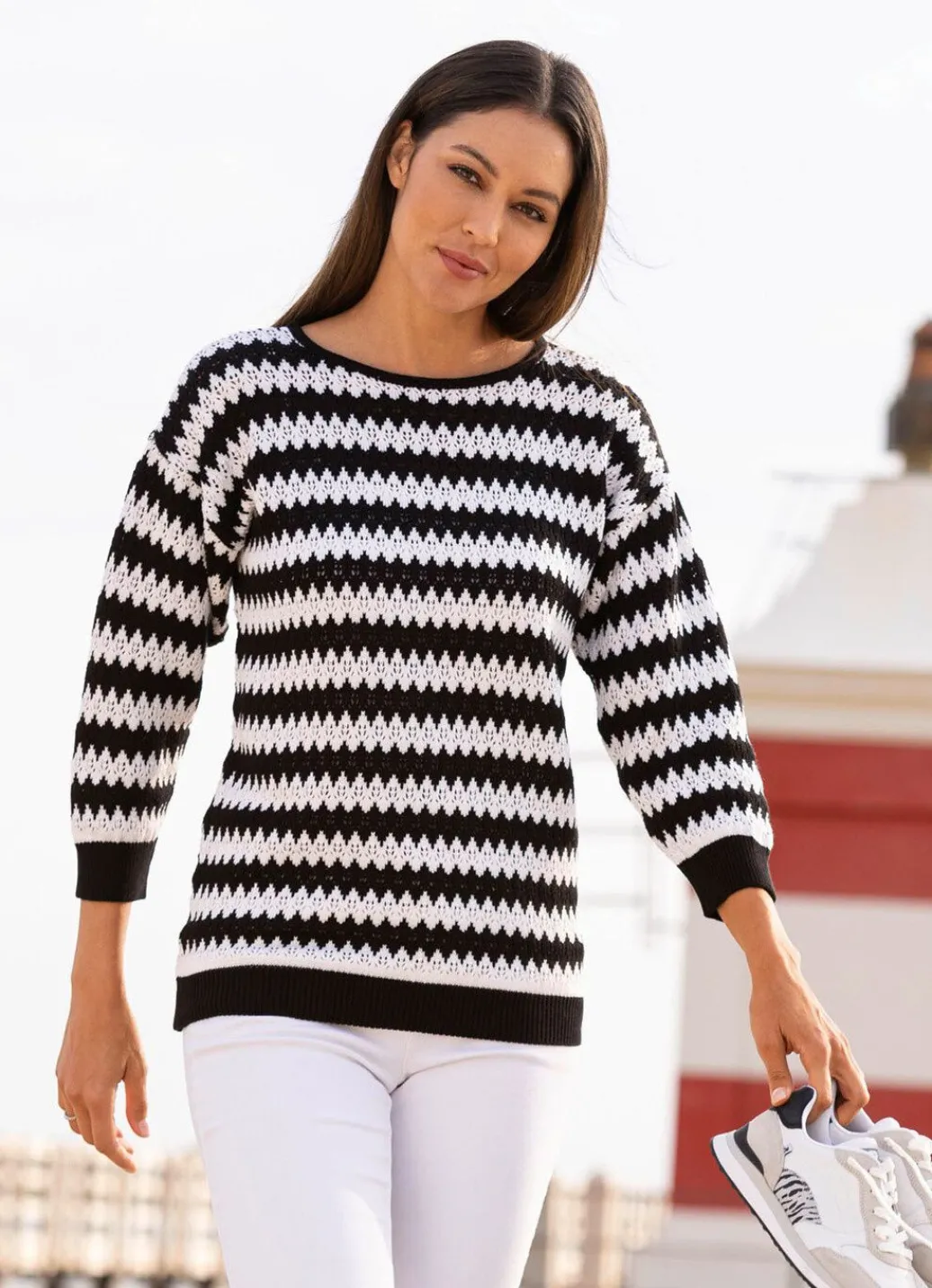 Damen Mona Pullover<Pullover mit Zackendessin