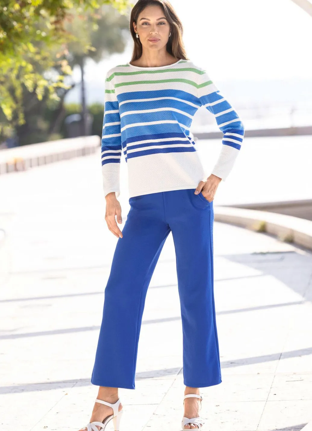 Damen Mona Pullover<Pullover mit zartem Strukturmuster