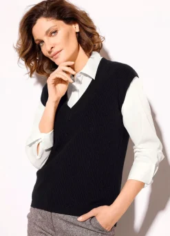 Pullunder mit überschnittener Schulter Damen Pullunder|Pullover