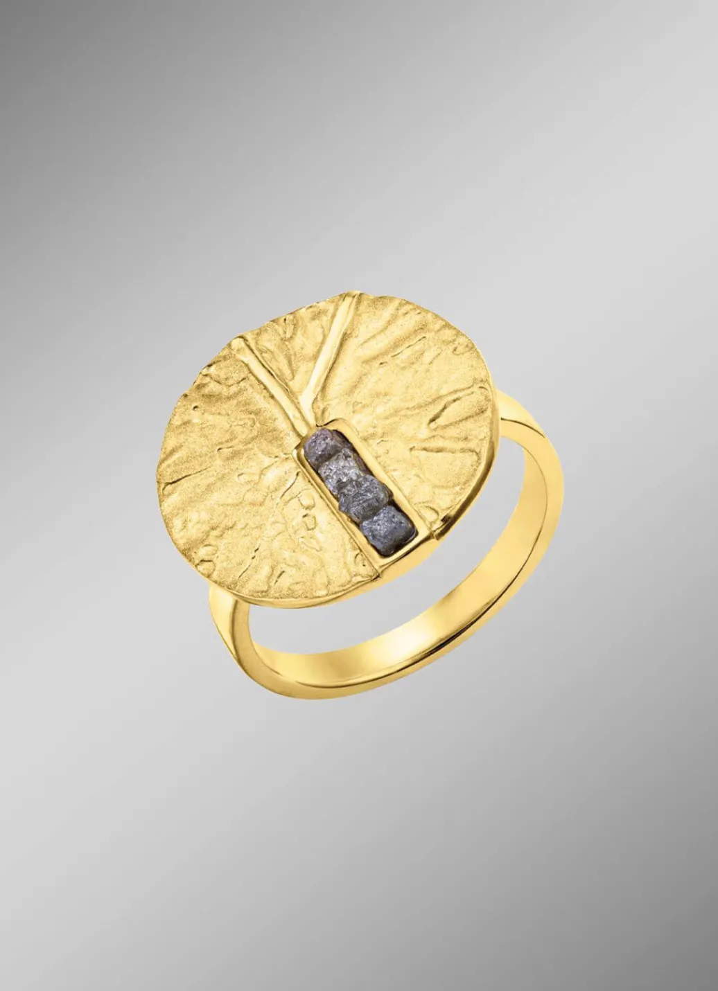 Best Pure Eleganz:Damenring mit 4 Roh-Diamanten Damen Ringe