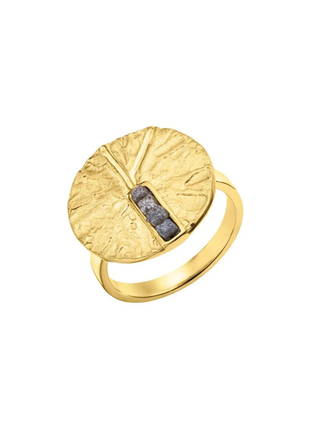 Best Pure Eleganz:Damenring mit 4 Roh-Diamanten Damen Ringe