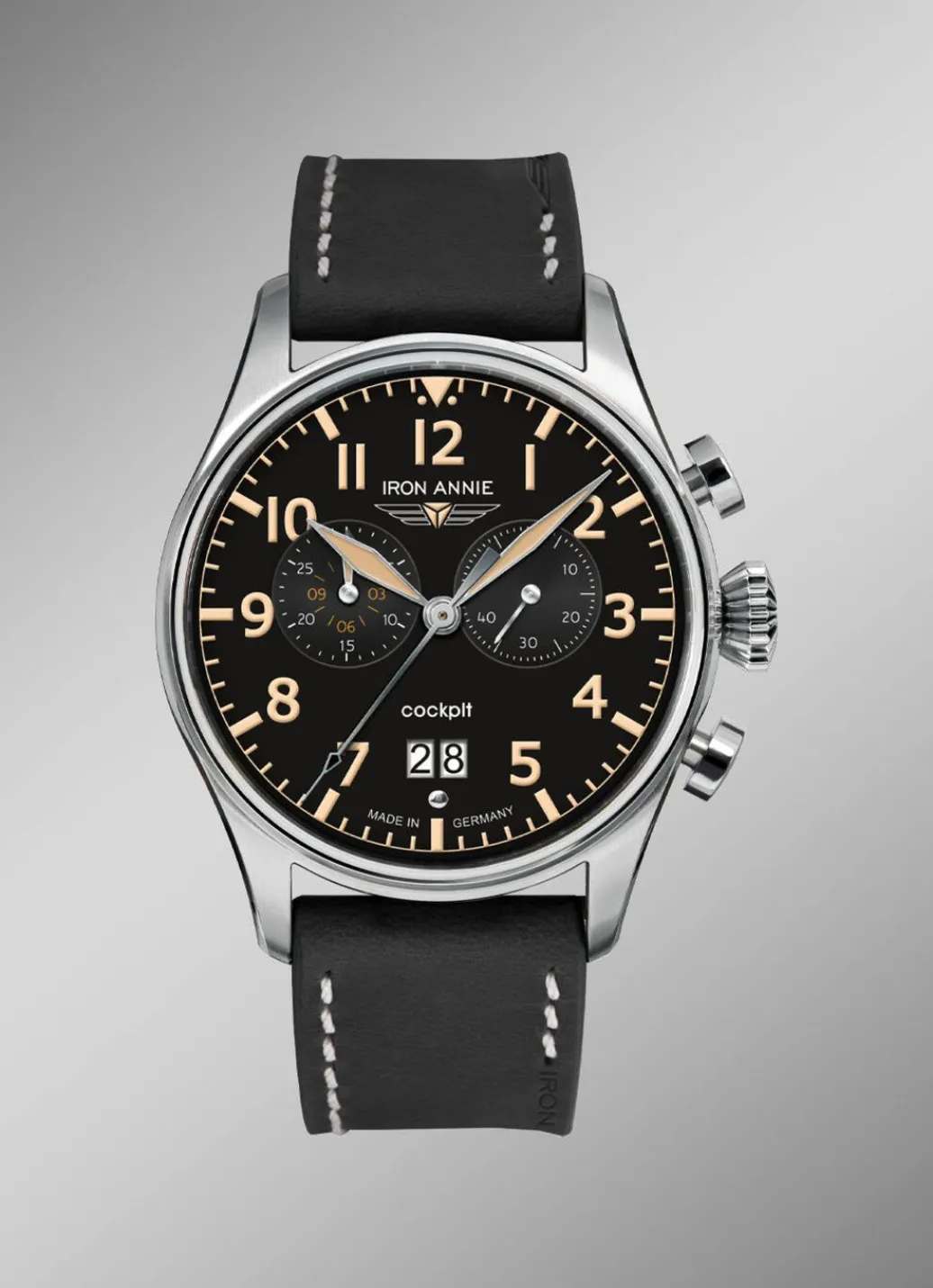Online Quartz-Chronograph der Serie "Iron Annie Cockpit" Herren Quarzuhren|Chronographen