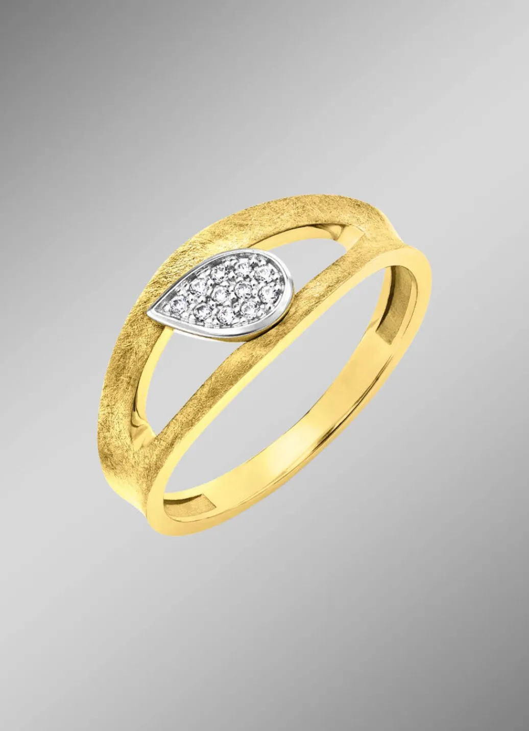 Clearance Raffinierter Damenring mit 11 Brillanten Damen Ringe