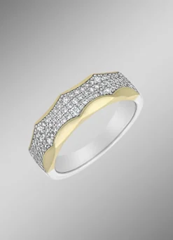 Outlet Raffiniertes Design – Damenring mit synth. Zirkonia Damen Ringe