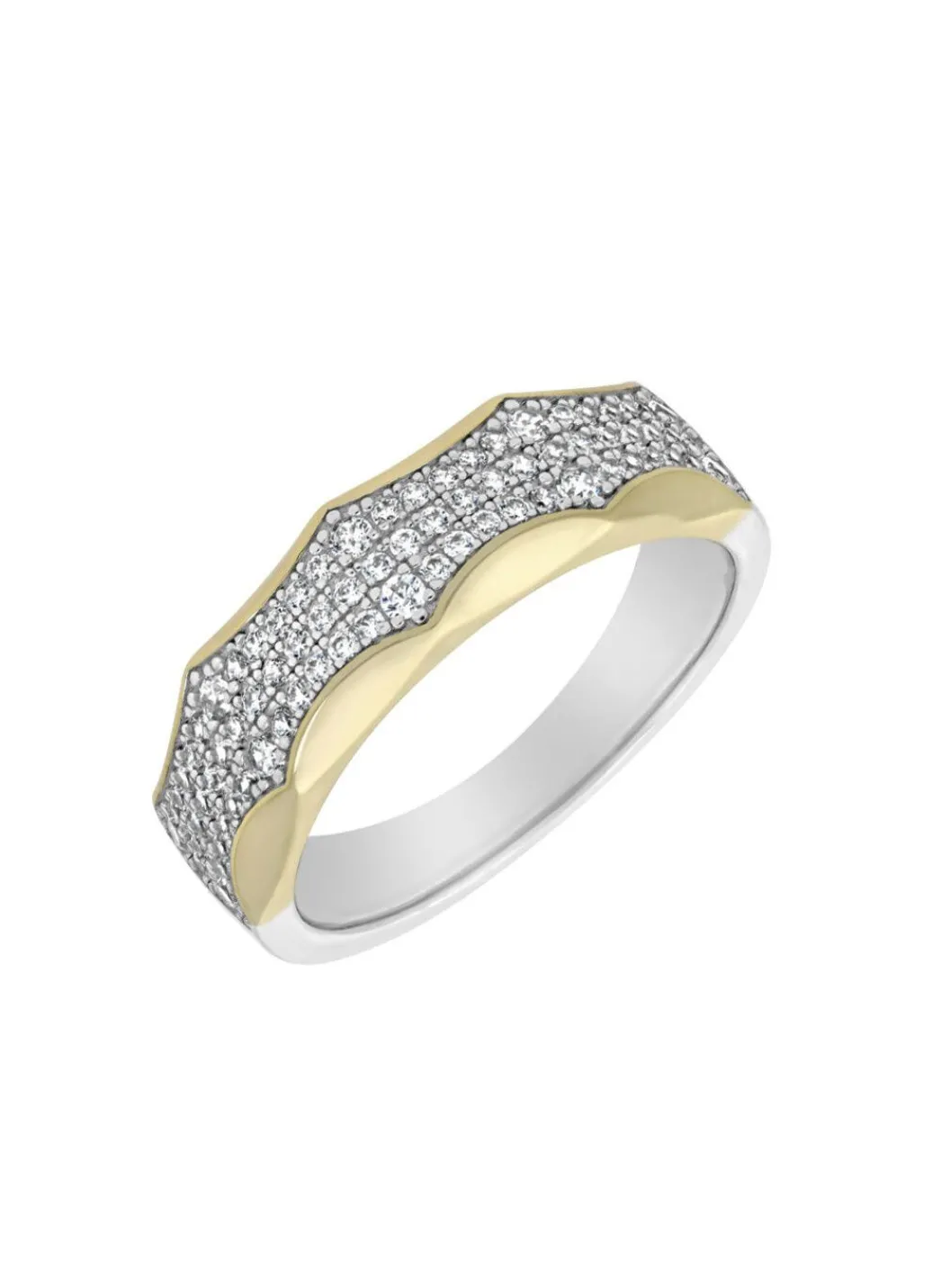 Outlet Raffiniertes Design – Damenring mit synth. Zirkonia Damen Ringe