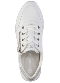 Online Remonte Schnür-Sneaker mit silberfarben schimmerndem Kontrast-Besatz Damen Schnürschuhe
