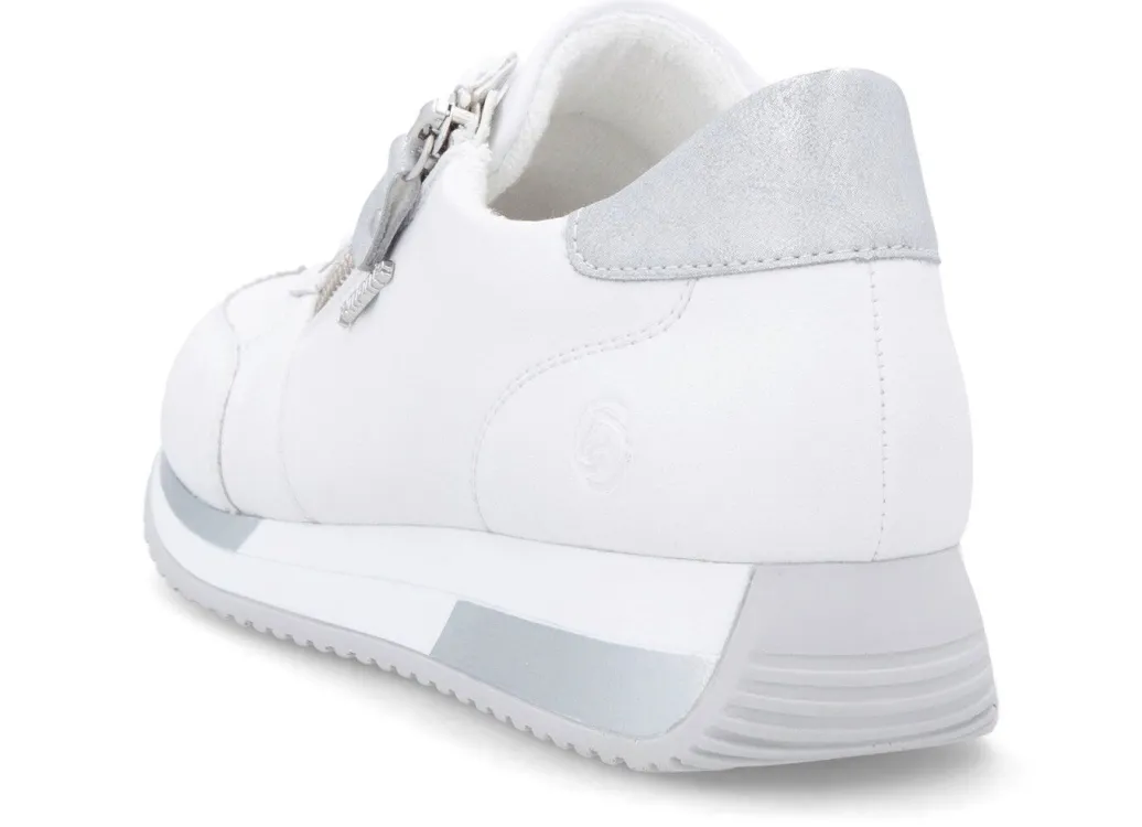 Online Remonte Schnür-Sneaker mit silberfarben schimmerndem Kontrast-Besatz Damen Schnürschuhe