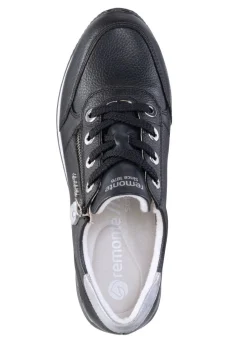 Outlet Remonte Schnür-Sneaker mit silberfarben schimmerndem Kontrast-Besatz Damen Schnürschuhe