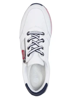 Sale Remonte Sneaker aus beschichtetem Leder mit Textilbesatz Damen Sneaker & Sportschuhe|Schnürschuhe