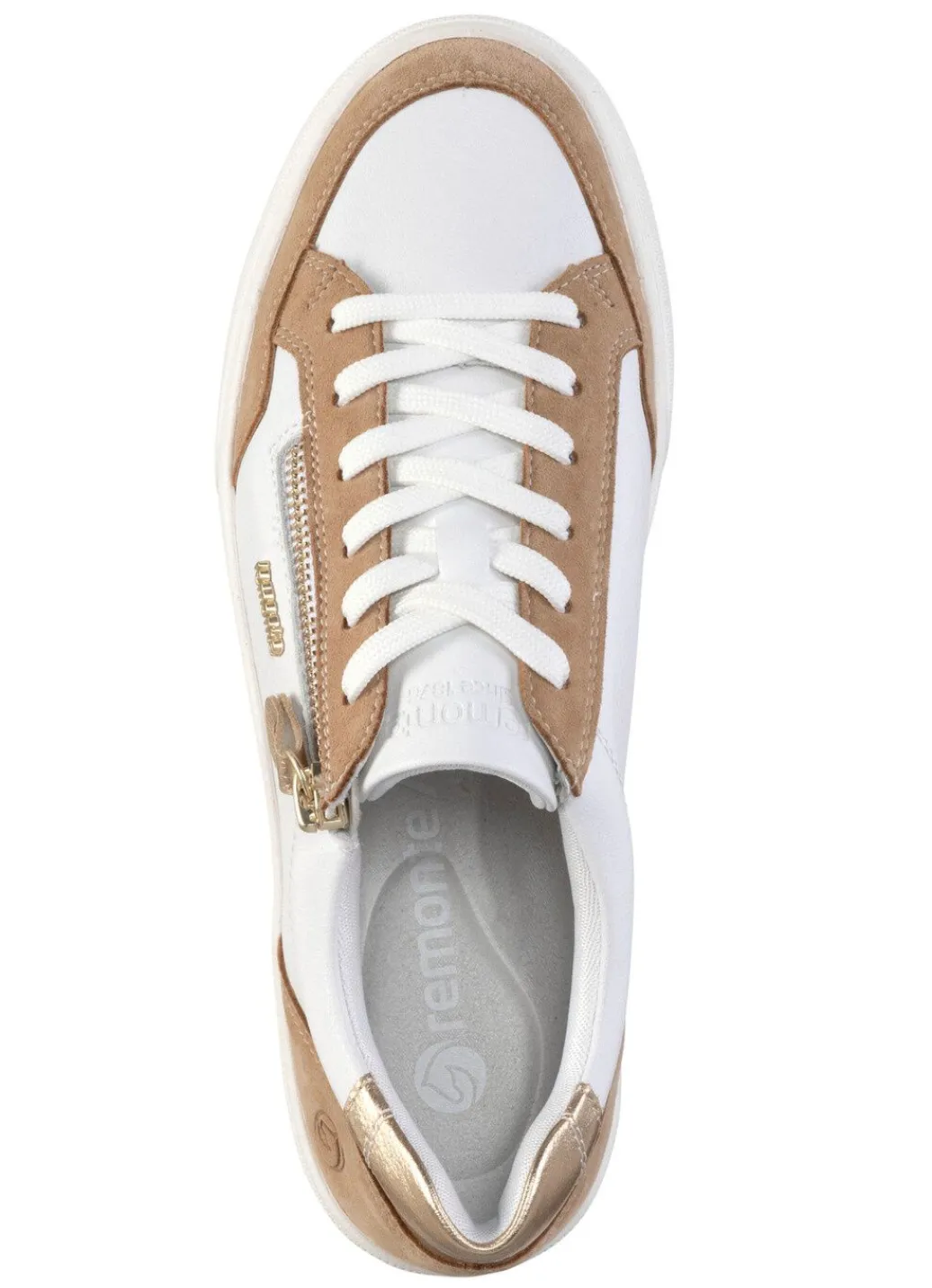 Discount Remonte Sneaker aus Nappa- und Veloursleder mit Metallic-Besatz Damen Sneaker & Sportschuhe|Schnürschuhe