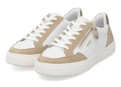 Discount Remonte Sneaker aus Nappa- und Veloursleder mit Metallic-Besatz Damen Sneaker & Sportschuhe|Schnürschuhe