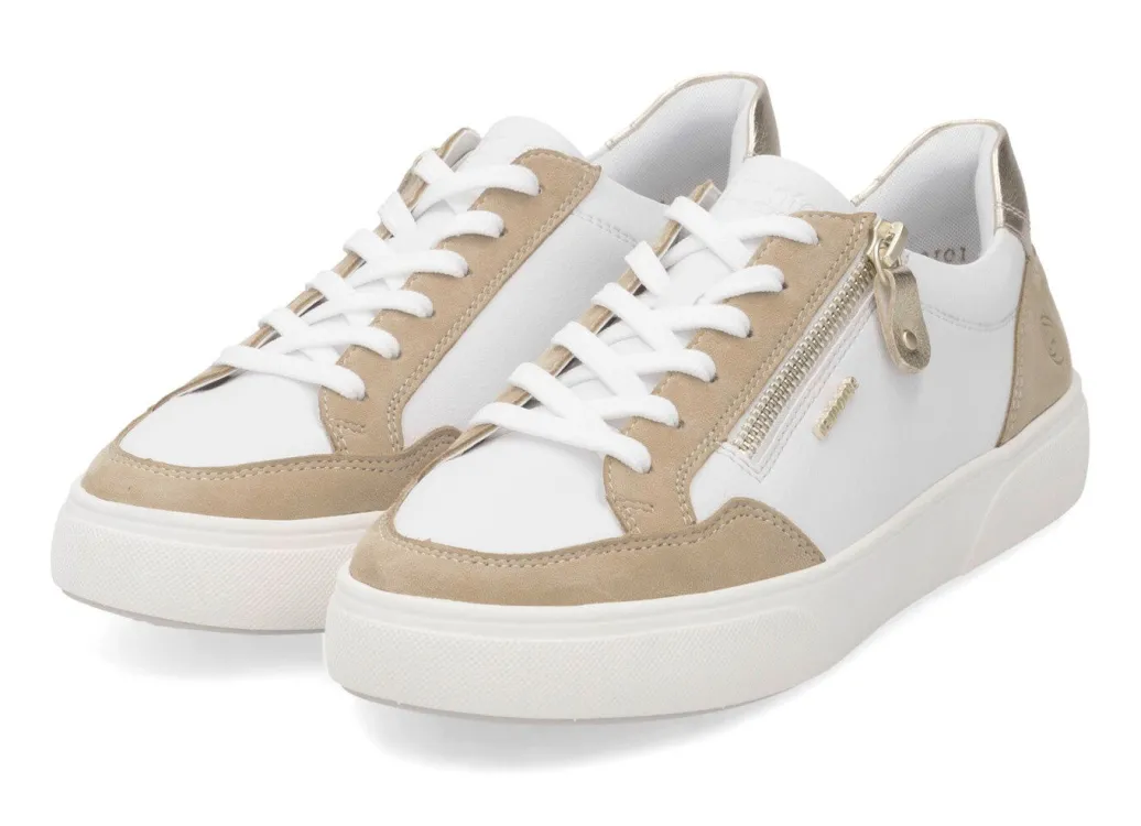 Discount Remonte Sneaker aus Nappa- und Veloursleder mit Metallic-Besatz Damen Sneaker & Sportschuhe|Schnürschuhe