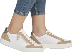 Discount Remonte Sneaker aus Nappa- und Veloursleder mit Metallic-Besatz Damen Sneaker & Sportschuhe|Schnürschuhe