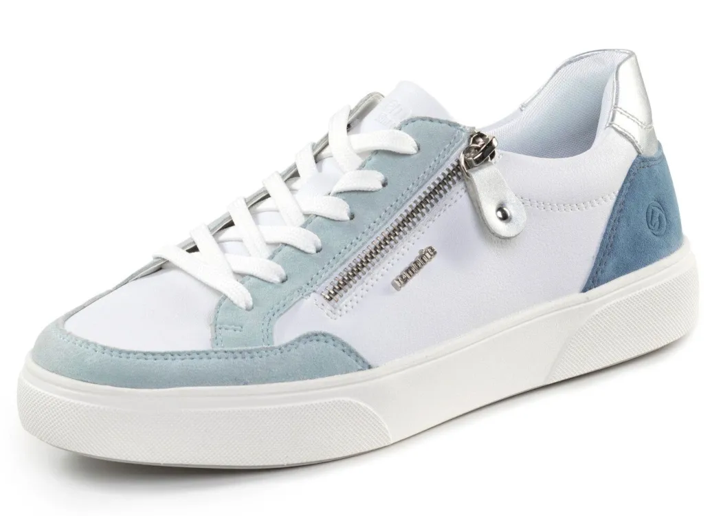 Discount Remonte Sneaker aus Nappa- und Veloursleder mit Metallic-Besatz Damen Sneaker & Sportschuhe|Schnürschuhe