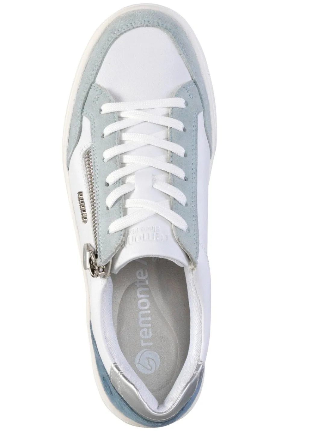 Discount Remonte Sneaker aus Nappa- und Veloursleder mit Metallic-Besatz Damen Sneaker & Sportschuhe|Schnürschuhe
