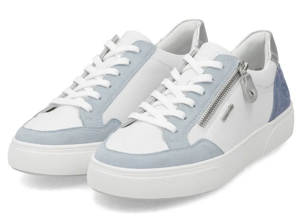 Discount Remonte Sneaker aus Nappa- und Veloursleder mit Metallic-Besatz Damen Sneaker & Sportschuhe|Schnürschuhe