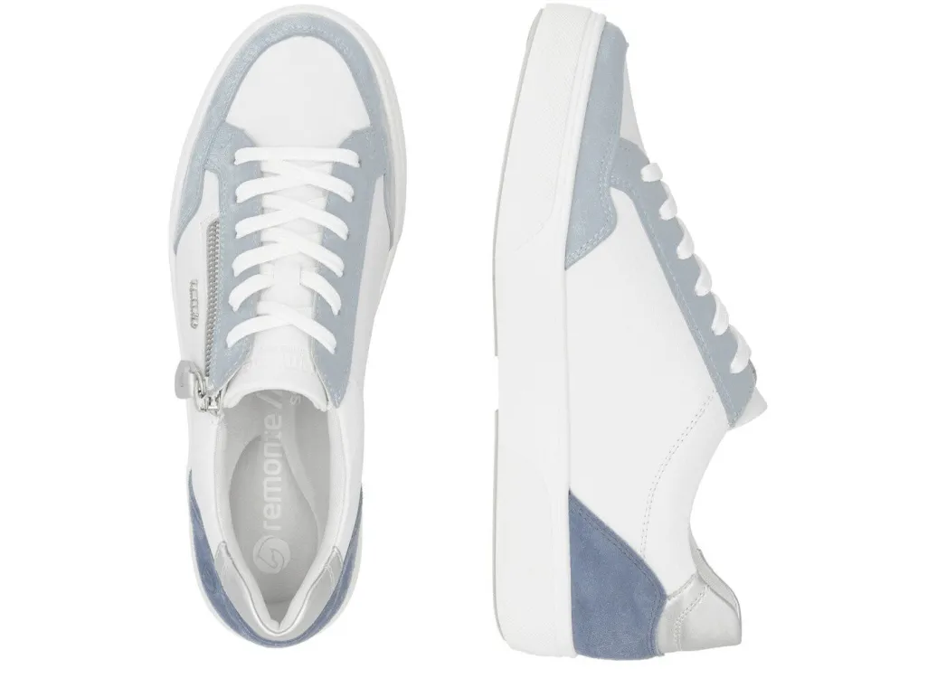 Discount Remonte Sneaker aus Nappa- und Veloursleder mit Metallic-Besatz Damen Sneaker & Sportschuhe|Schnürschuhe