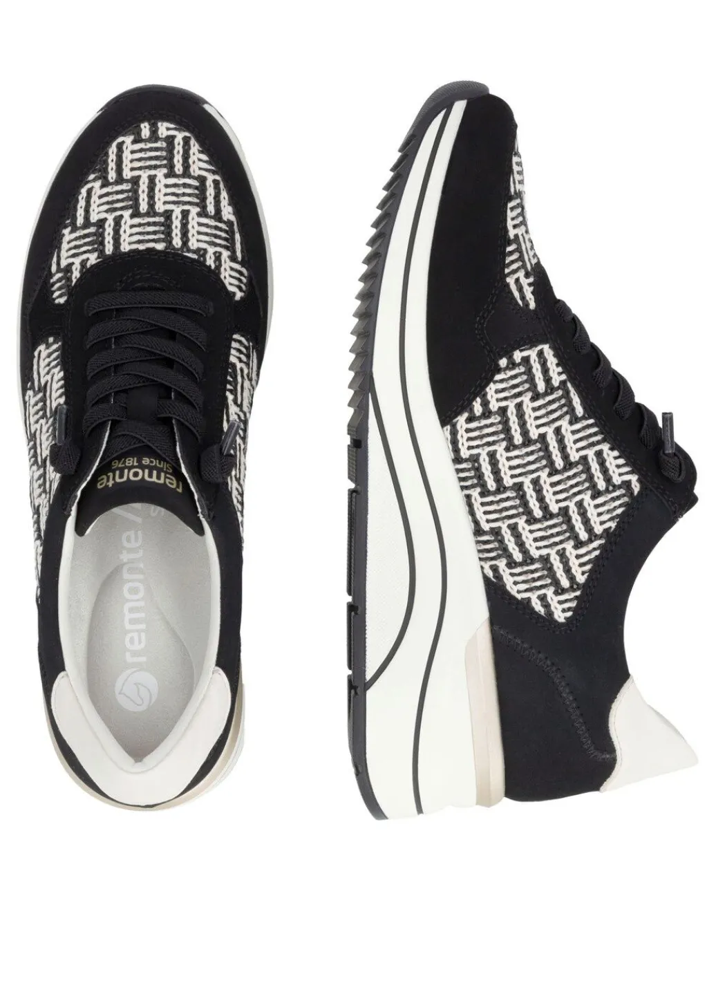 Outlet Remonte, sportliche Damen-Sneaker, Weite H, mit herausnehmbarem Fußbett Damen Sneaker & Sportschuhe|Schnürschuhe