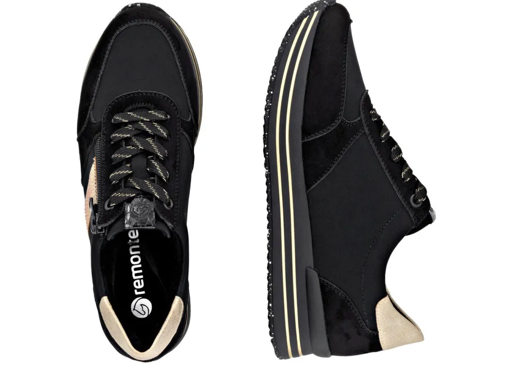 Hot Remonte, trendige Damen-Sneaker, Weite G, mit herausnehmbarem Fußbett Damen Sneaker & Sportschuhe|Schnürschuhe