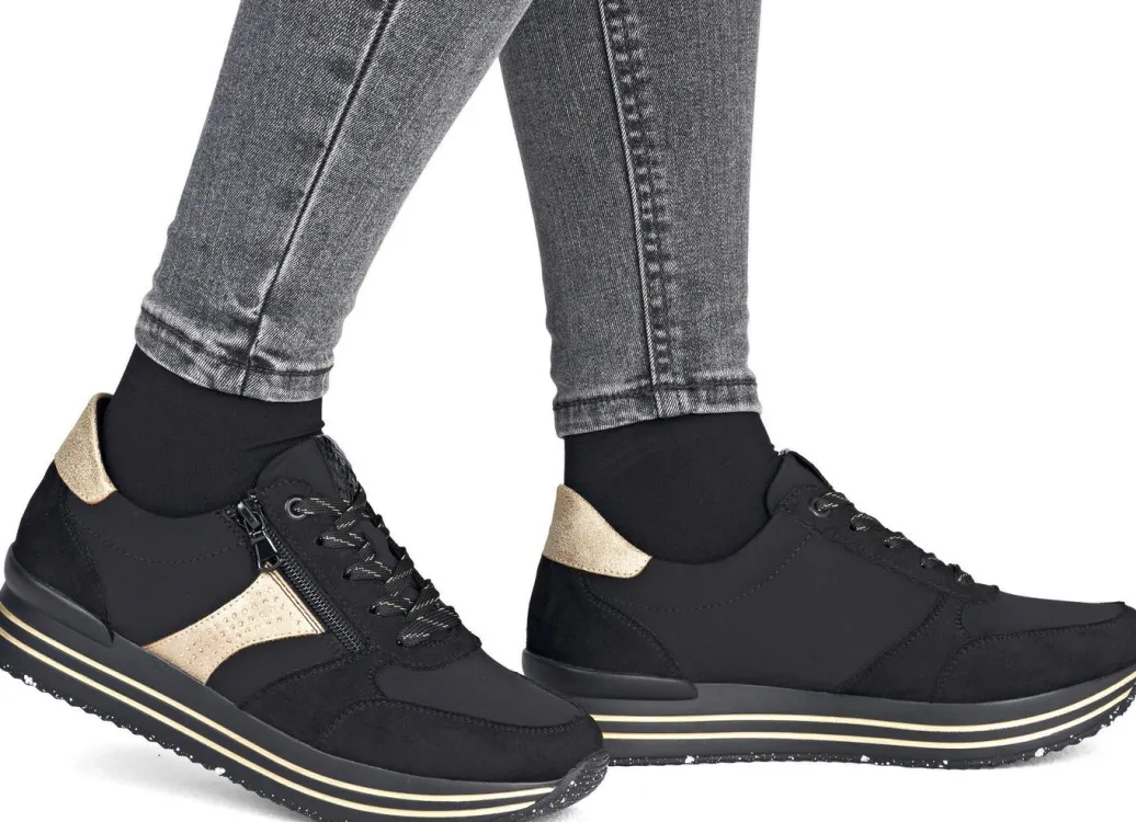 Hot Remonte, trendige Damen-Sneaker, Weite G, mit herausnehmbarem Fußbett Damen Sneaker & Sportschuhe|Schnürschuhe