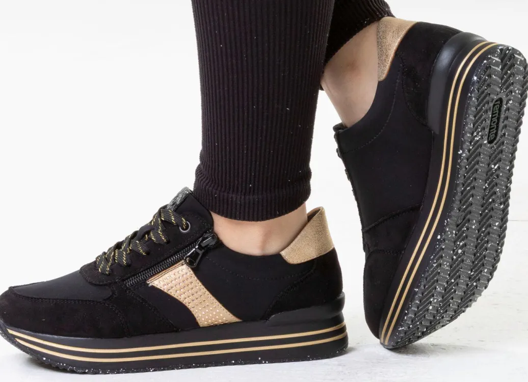 Hot Remonte, trendige Damen-Sneaker, Weite G, mit herausnehmbarem Fußbett Damen Sneaker & Sportschuhe|Schnürschuhe