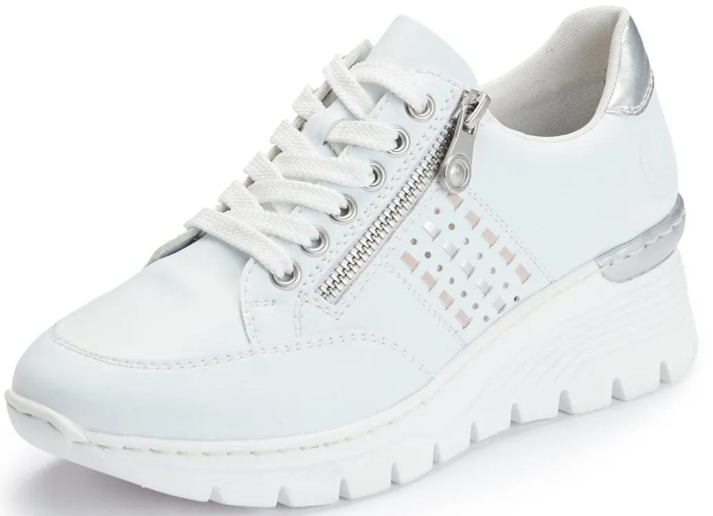 Sale Rieker, bequeme Damen-Sneaker, Weite G, mit Reißverschluss Damen Sneaker & Sportschuhe|Schnürschuhe