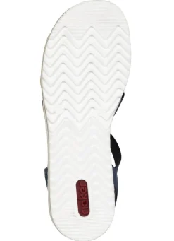 Rieker, edle Damen-Sandalen, mit Riemchen und Elastikbandagen Damen Sandalen