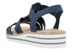 Rieker, edle Damen-Sandalen, mit Riemchen und Elastikbandagen Damen Sandalen