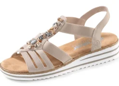 New Rieker, edle Damen-Sandalen, mit Riemchen und Elastikbandagen Damen Sandalen