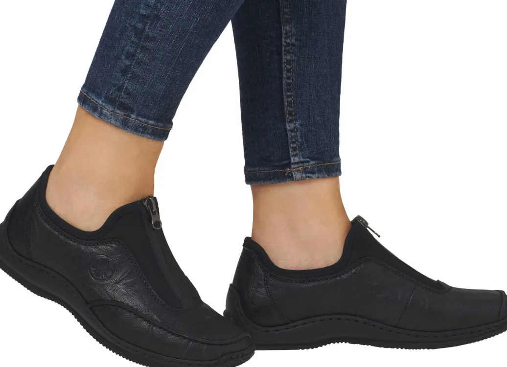 Best Rieker, klassische Damen-Slipper, mit Reißverschluss Damen Slipper
