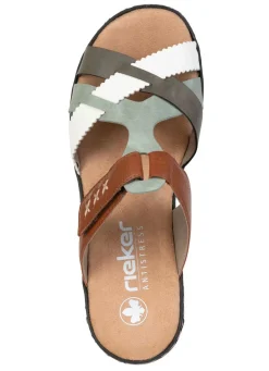 Sale Rieker, leichte Damen-Pantoletten, mit Klettverschluss Damen Pantoletten