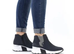 Sale Rieker, modische Damen-Boots, Weite G, mit Reißverschluss Damen Stiefel & Stiefeletten
