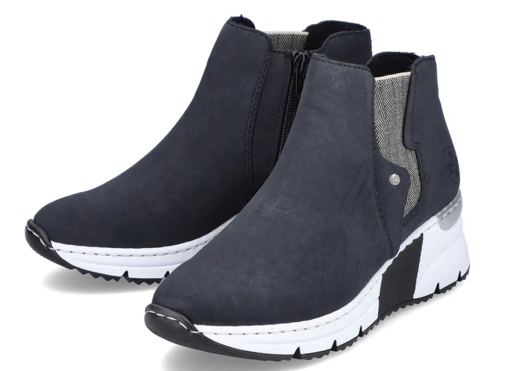 Sale Rieker, modische Damen-Boots, Weite G, mit Reißverschluss Damen Stiefel & Stiefeletten
