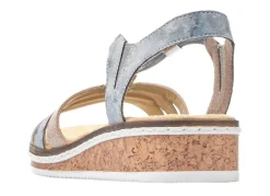 Discount Rieker, modische Damen-Sandalen, mit Gummizug Damen Sandalen
