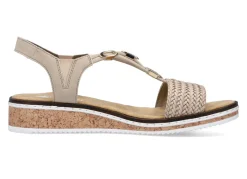 Discount Rieker Sandale mit Flechtung und Metallschmuck Damen Sandalen