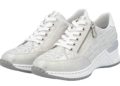 Outlet Rieker Schnür-Sneaker aus bedrucktem Synthetikmaterial Damen Sneaker & Sportschuhe|Schnürschuhe