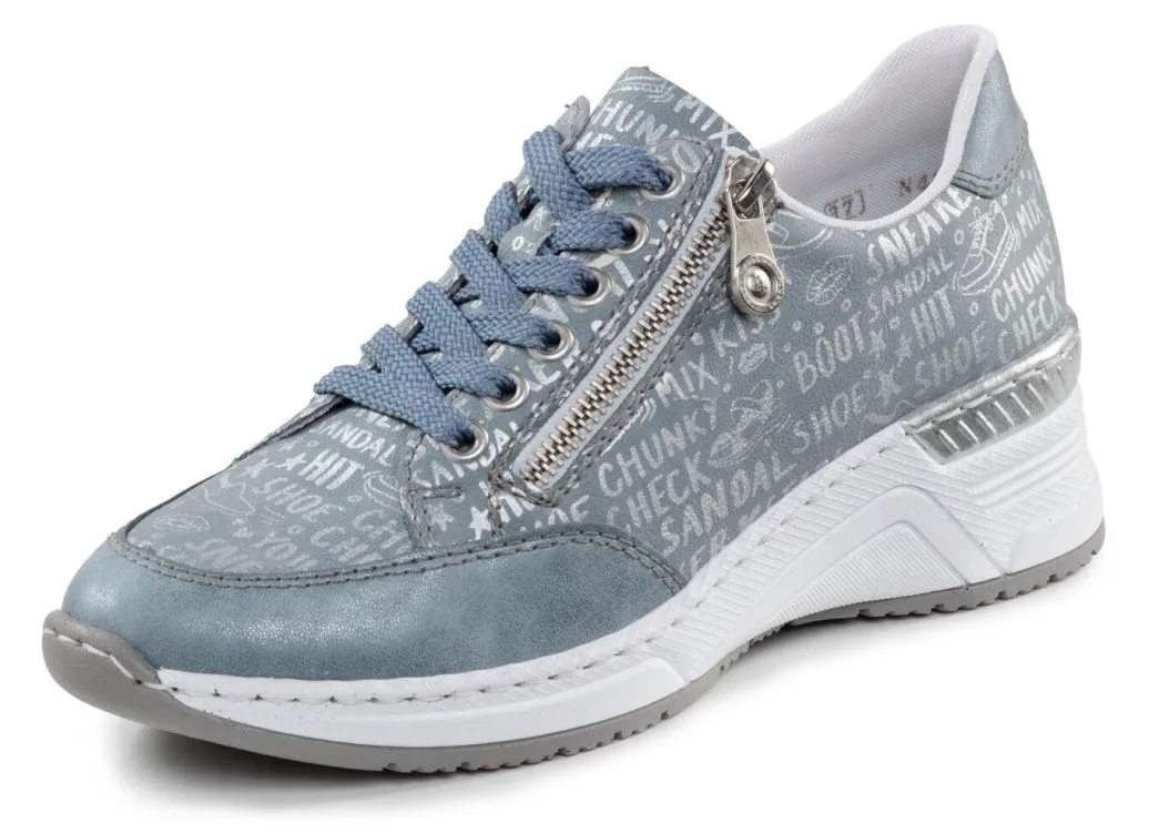 Hot Rieker Schnür-Sneaker aus bedrucktem Synthetikmaterial Damen Sneaker & Sportschuhe|Schnürschuhe