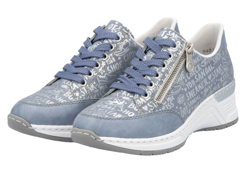 Hot Rieker Schnür-Sneaker aus bedrucktem Synthetikmaterial Damen Sneaker & Sportschuhe|Schnürschuhe