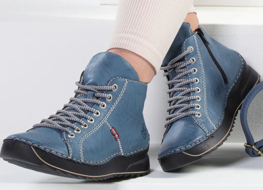 Hot Rieker, sportive Damen-Boots, Winterschuhe, mit Reißverschluss Damen Stiefel & Stiefeletten|Sneaker & Sportschuhe