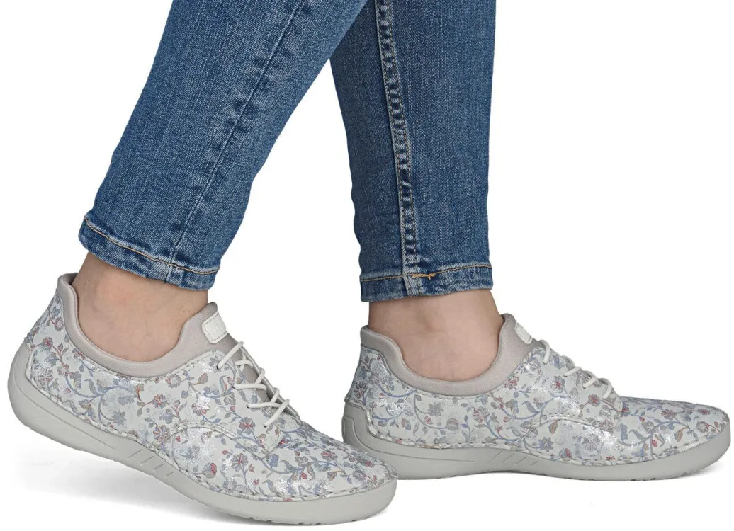 Hot Rieker, stilvolle Damen-Sneaker, mit elastischer Zierschnürung Damen Sneaker & Sportschuhe|Schnürschuhe