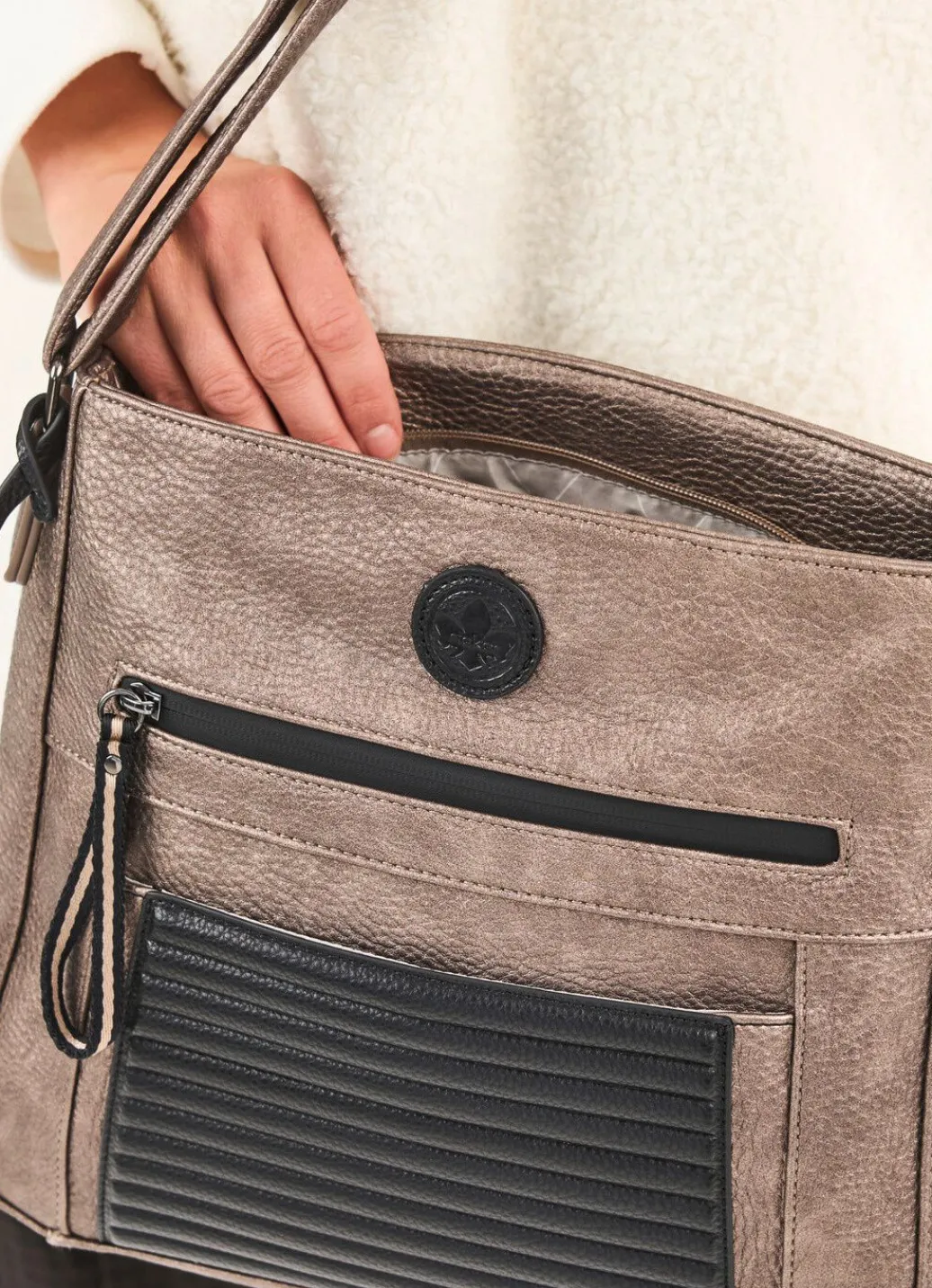 New Rieker, Tasche, Damen, mit Magnetverschluss-Vorfach Handtaschen